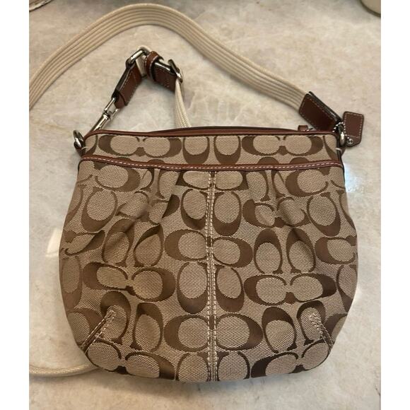 Coach Crossbody brown and beige  Y2K - Picture 1 of 11